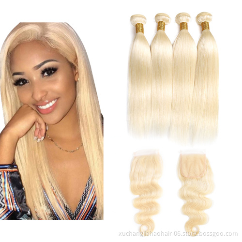 Factory wholesale Top Quality Cheap Price Grade Human Hair Weave Bundles Silky Straight Peruvian Virgin 613 Human Hair Extension